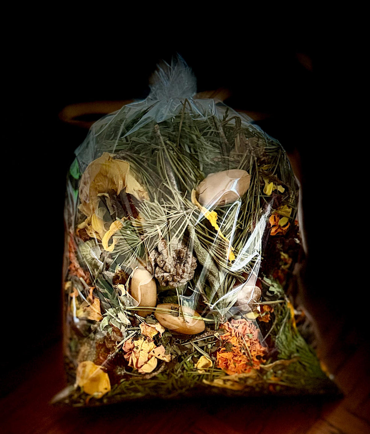Organic Amber Forest Potpourri: Somerset Dried Flowers, Cones & Leaves choice of scent