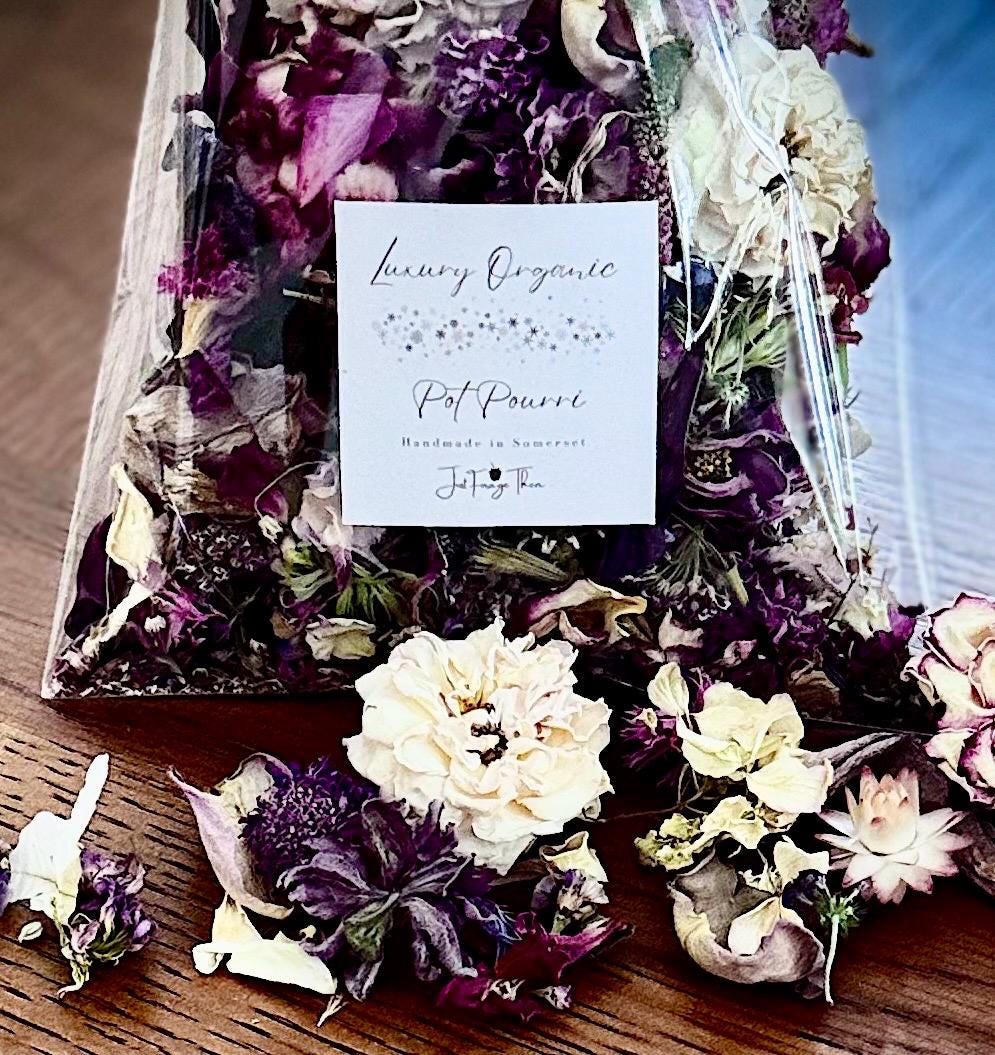 Lilac & Pink Dried Flower Potpourri. Somerset Grown, Choice of Scent