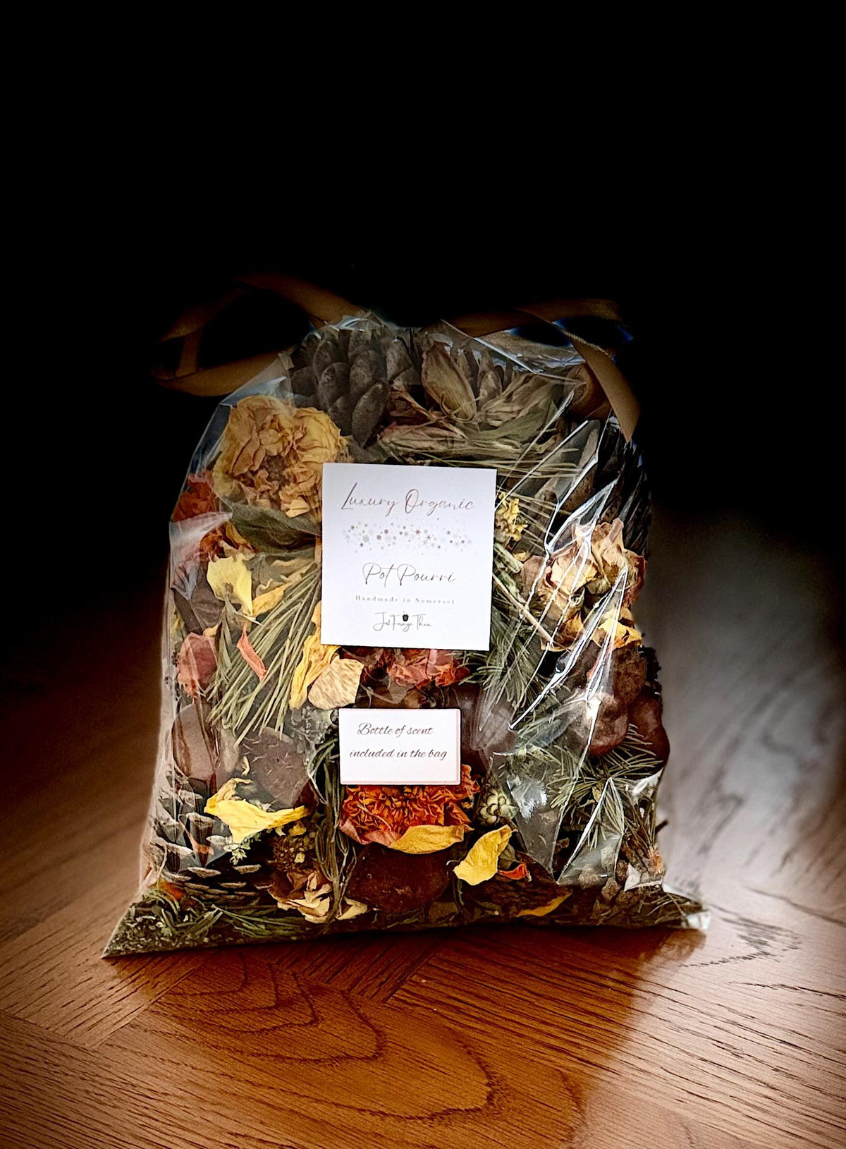 Organic Amber Forest Potpourri: Somerset Dried Flowers, Cones & Leaves choice of scent