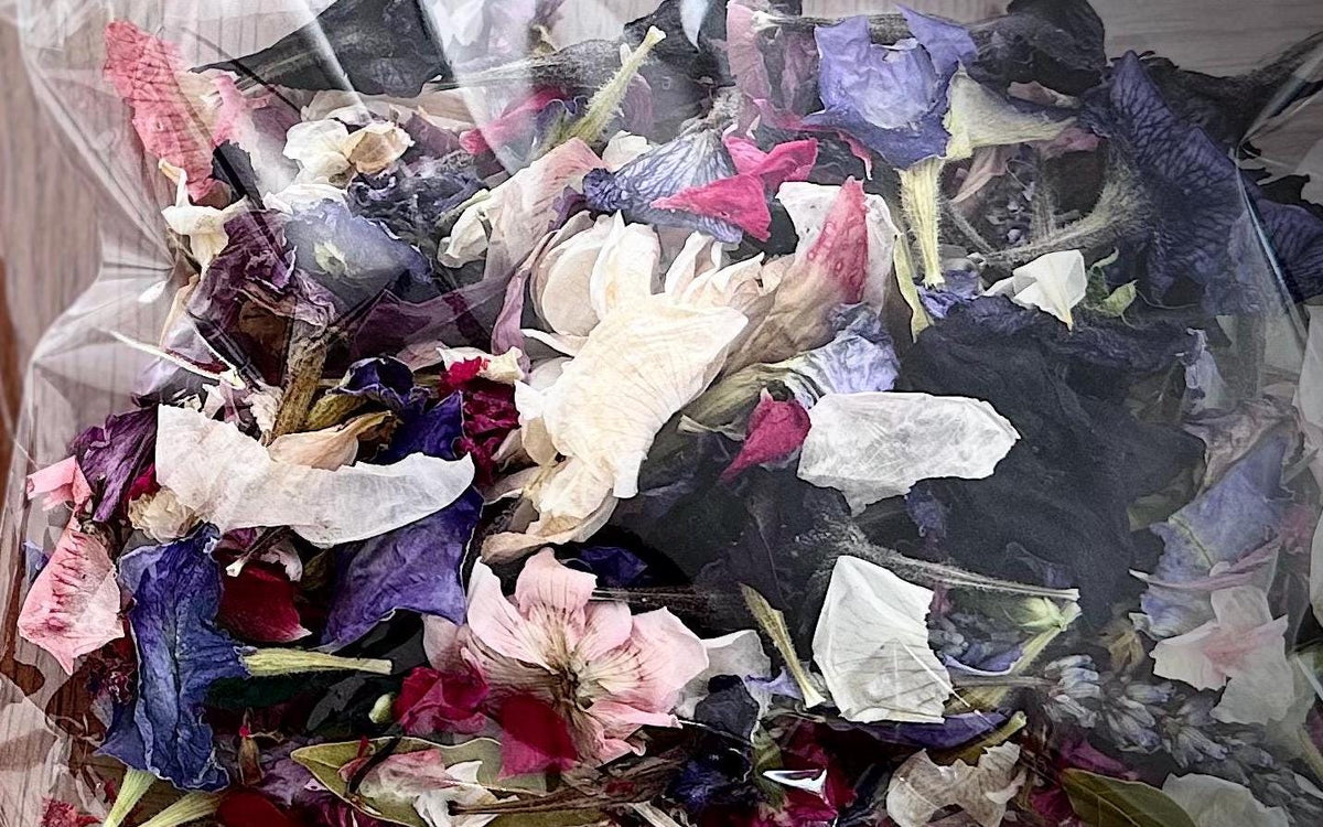 Lilac & Pink Dried Flower Potpourri. Somerset Grown, Choice of Scent