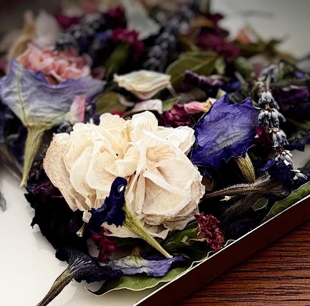 Lilac & Pink Dried Flower Potpourri. Somerset Grown, Choice of Scent
