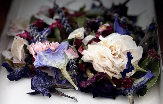 Lilac & Pink Dried Flower Potpourri. Somerset Grown, Choice of Scent