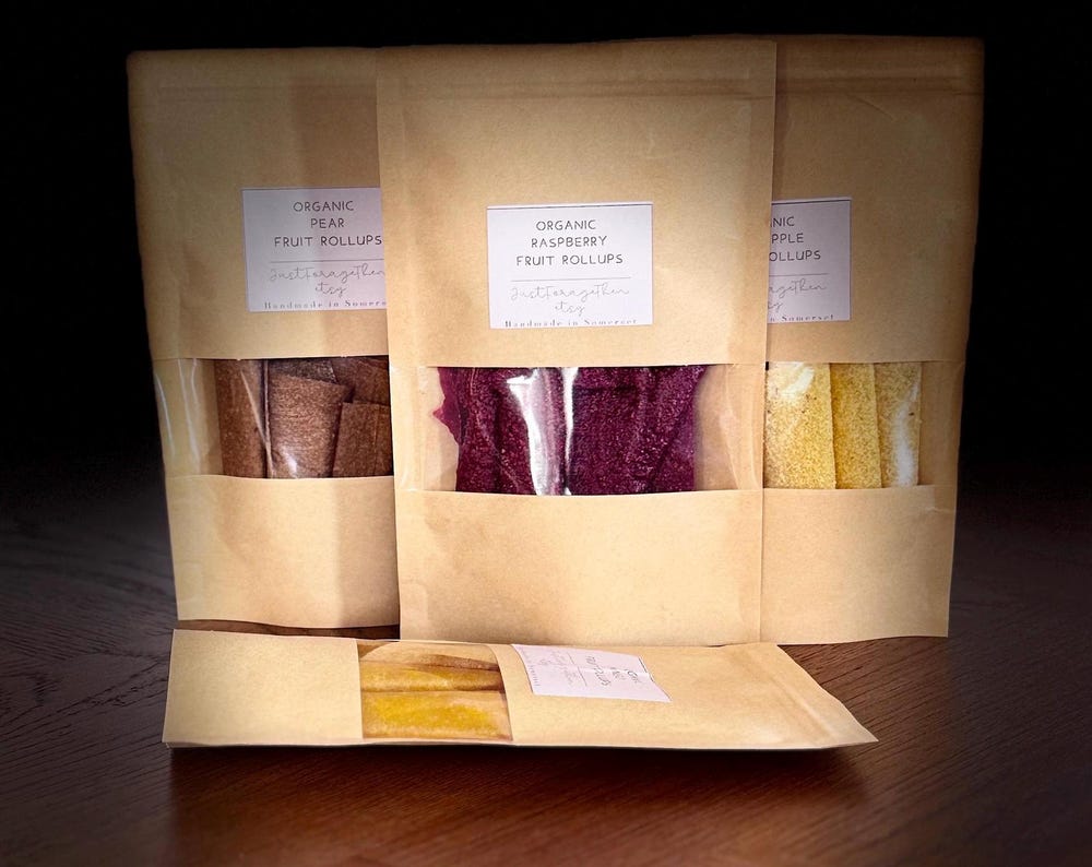 Organic Fruit Roll-Ups. Clean Healthy Vegan Snack for Adults & Kids. Dried fruit leather treat. No Sugar or Additives Added. Flavours choice
